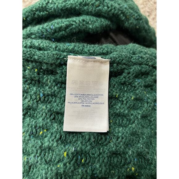 Lands' End Women's Green Cable Knit Turtleneck Sweater; Size M - Picture 6 of 8